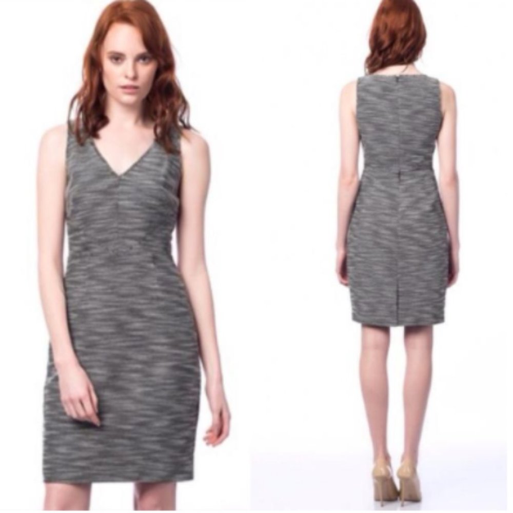 Banana Republic Tweed V-Neck Dress